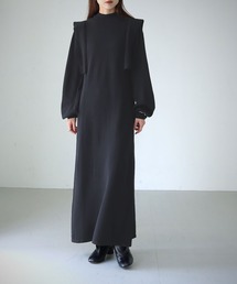 【cheriella】【WEB限定】ベルト付きマルチ丈肩パーツデザインワンピース/着丈調整自由