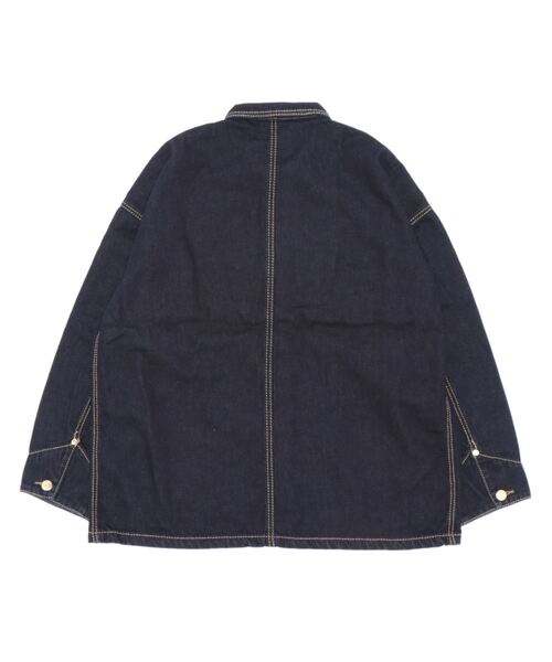 Mountain Mania(マウンテンマニア)の「Mountain Mania/マウンテンマニア OSTITCH SHIRTS JACKET(ブルゾン・メンズ・ブラック/インディゴブルー/キャメル・MEDIUM/LARGE/X-LARGE)」の4枚目の写真