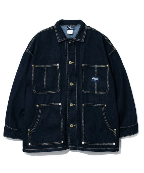 Mountain Mania(マウンテンマニア)の「Mountain Mania/マウンテンマニア OSTITCH SHIRTS JACKET(ブルゾン・メンズ・ブラック/インディゴブルー/キャメル・MEDIUM/LARGE/X-LARGE)」の3枚目の写真