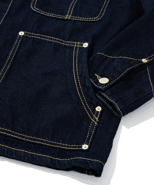 Mountain Mania(マウンテンマニア)の「Mountain Mania/マウンテンマニア OSTITCH SHIRTS JACKET(ブルゾン・メンズ・ブラック/インディゴブルー/キャメル・MEDIUM/LARGE/X-LARGE)」の8枚目の写真