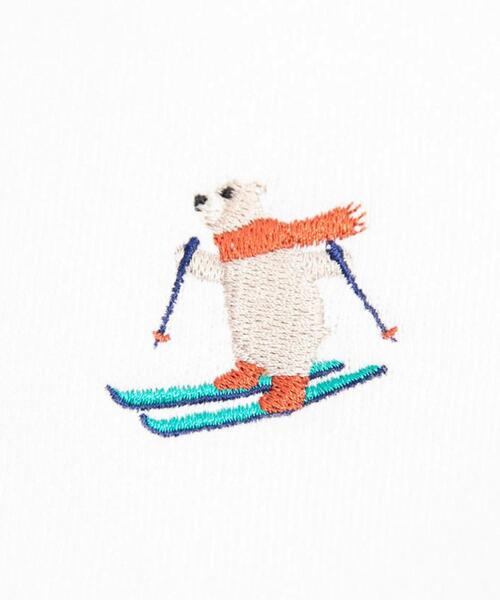 coen（コーエン）の「ワンポイント刺繍ウィンターベア裏起毛パーカー(WEB限定カラー)（パーカー・メンズ・ホワイト/ケリーグリーン/ネイビー/モカ/ブラック/ベージュ・S/L/XL/M）」の7枚目の写真