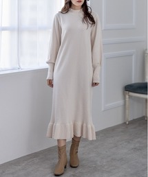 clear | 裾フレアニットワンピース ≪2022AW新作≫(ワンピース)