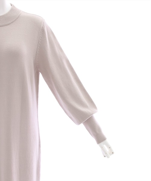 clear（クリア）の「裾フレアニットワンピース（ワンピース・レディース・グレイッシュベージュ/アイボリー/ブラック・F）」の9枚目の写真