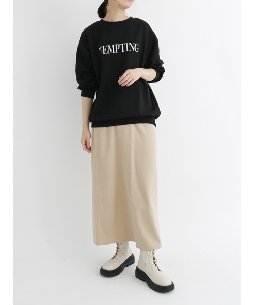 Samansa Mos2 blue(サマンサモスモスブルー)の「スエードタッチスカート(スカート・レディース・ブラック/ベージュ/ブラウン・フリ-)」の5枚目の写真