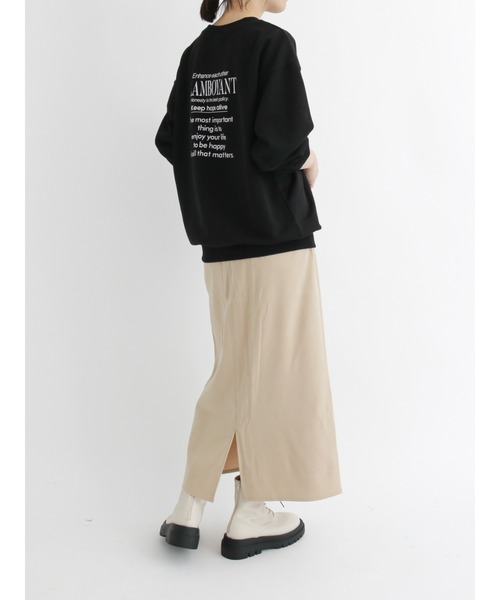 Samansa Mos2 blue(サマンサモスモスブルー)の「スエードタッチスカート(スカート・レディース・ブラック/ベージュ/ブラウン・フリ-)」の6枚目の写真