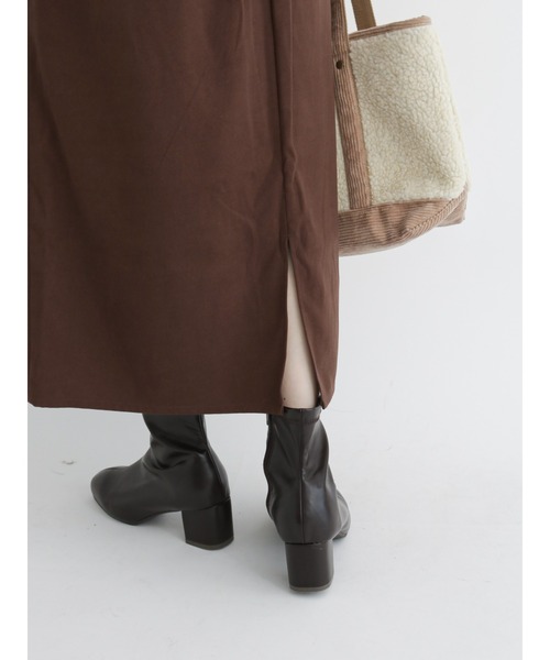 Samansa Mos2 blue(サマンサモスモスブルー)の「スエードタッチスカート(スカート・レディース・ブラック/ベージュ/ブラウン・フリ-)」の20枚目の写真