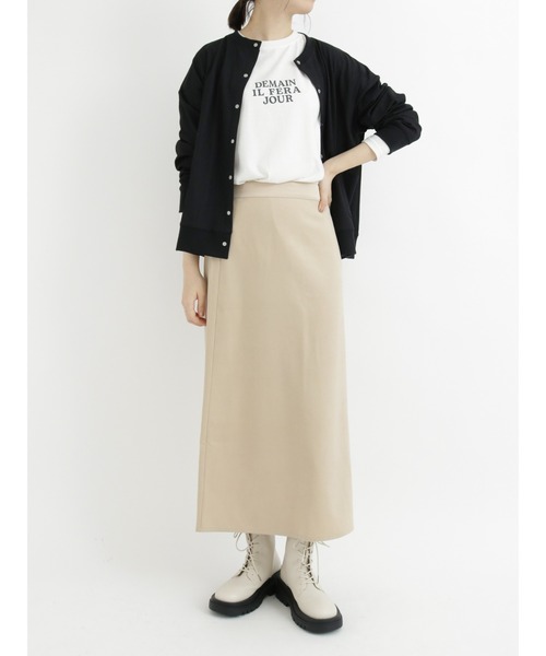 Samansa Mos2 blue(サマンサモスモスブルー)の「スエードタッチスカート(スカート・レディース・ブラック/ベージュ/ブラウン・フリ-)」の12枚目の写真