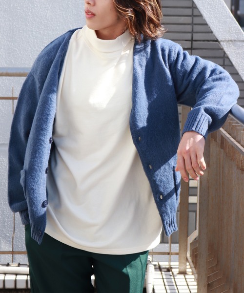 WESTSEA(ウエストシー)の「モヘヤタッチ起毛 ルーズサイズニットカーディガン(カーディガン/ボレロ・メンズ・ベージュ/ブラウン/ブルー・M/L/LL)」の14枚目の写真