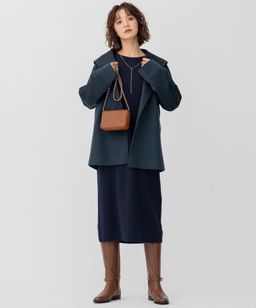 セール】【CLASSY.1月号掲載】ウールカシミヤビーバー フード付き