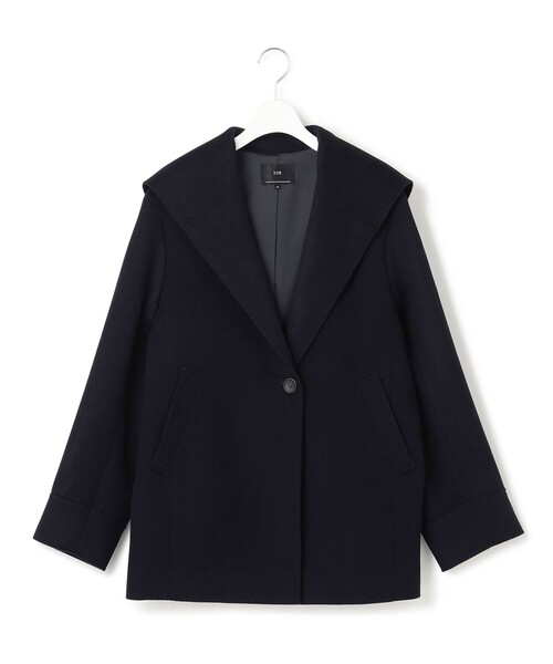 セール】【CLASSY.1月号掲載】ウールカシミヤビーバー フード付き