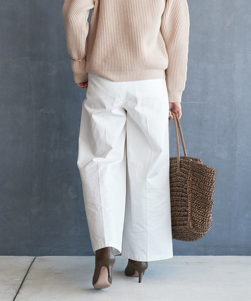 VERMEIL par iena◇22SS/FINXコットンバギーサテンワイド/36