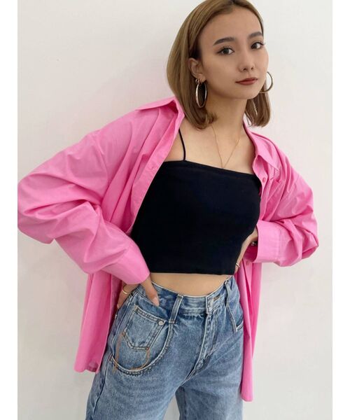 EMODA（エモダ）の「スプリングカラーシャツ（シャツ/ブラウス・レディース・ブルー/ホワイト/グリーン/ピンク・FREE）」の5枚目の写真