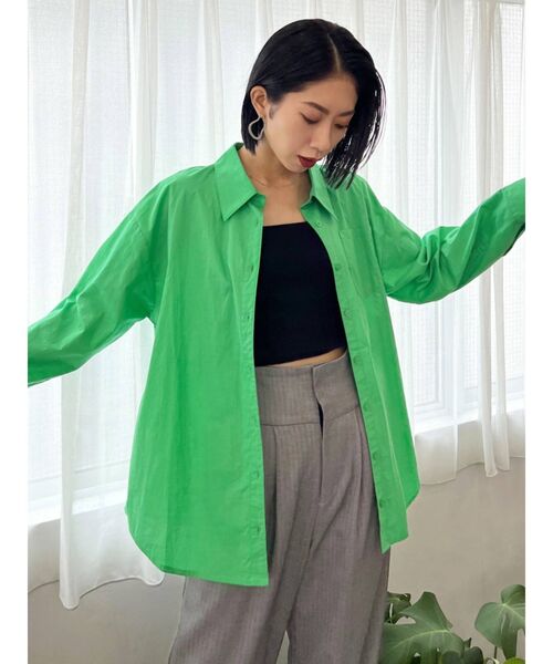 EMODA（エモダ）の「スプリングカラーシャツ（シャツ/ブラウス・レディース・ブルー/ホワイト/グリーン/ピンク・FREE）」の17枚目の写真
