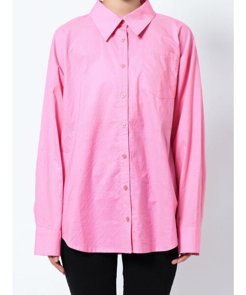 EMODA（エモダ）の「スプリングカラーシャツ（シャツ/ブラウス・レディース・ブルー/ホワイト/グリーン/ピンク・FREE）」の7枚目の写真