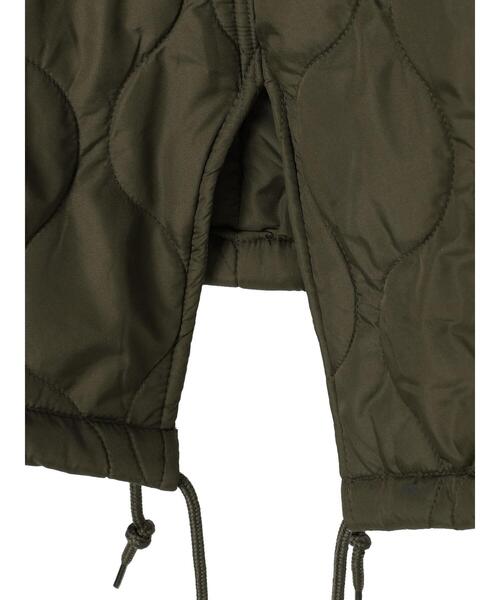 koe（コエ）の「ポリシレー中綿キルトフィッシュテールコート（その他アウター・レディース・オリーブ/ブラック・L/M）」の21枚目の写真