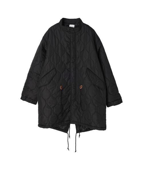 koe（コエ）の「ポリシレー中綿キルトフィッシュテールコート（その他アウター・レディース・オリーブ/ブラック・L/M）」の18枚目の写真