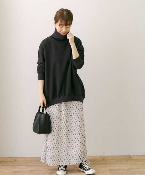 URBAN RESEARCH Sonny Label（アーバンリサーチサニーレーベル）の「スモールフラワードットプリントスカート（スカート・レディース・ネイビー/オレンジ・FREE）」の15枚目の写真