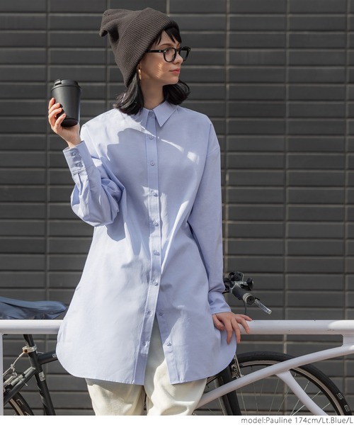 coca（coca）（コカ）の「オックスロングシャツ（シャツ/ブラウス・レディース・ストライプ/ホワイト/ライトブルー・M/L）」の21枚目の写真