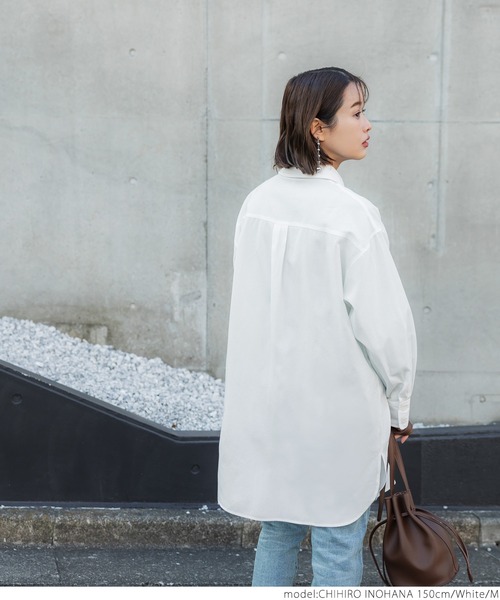 coca（coca）（コカ）の「オックスロングシャツ（シャツ/ブラウス・レディース・ストライプ/ホワイト/ライトブルー・M/L）」の18枚目の写真