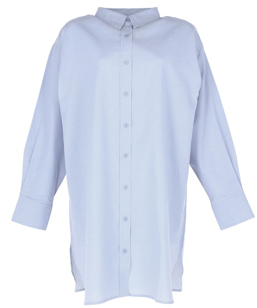 coca（coca）（コカ）の「オックスロングシャツ（シャツ/ブラウス・レディース・ストライプ/ホワイト/ライトブルー・M/L）」の8枚目の写真