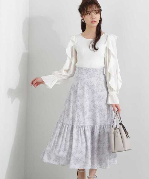 PROPORTION BODY DRESSING（プロポーションボディドレッシング）の「モノトーンブーケフラワースカート / 1213120114（スカート・レディース・カーキ/パープル・SMALL/MEDIUM）」の11枚目の写真