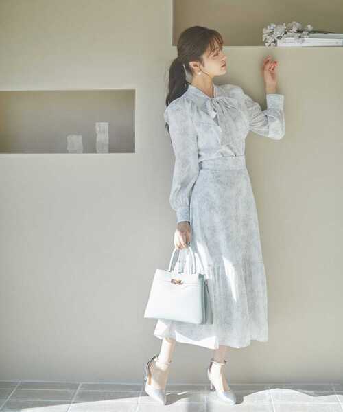 PROPORTION BODY DRESSING（プロポーションボディドレッシング）の「モノトーンブーケフラワースカート / 1213120114（スカート・レディース・カーキ/パープル・SMALL/MEDIUM）」の13枚目の写真