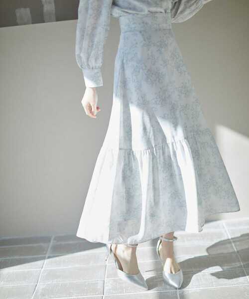 PROPORTION BODY DRESSING（プロポーションボディドレッシング）の「モノトーンブーケフラワースカート / 1213120114（スカート・レディース・カーキ/パープル・SMALL/MEDIUM）」の17枚目の写真