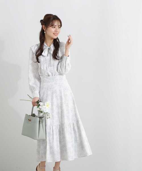 PROPORTION BODY DRESSING（プロポーションボディドレッシング）の「モノトーンブーケフラワースカート / 1213120114（スカート・レディース・カーキ/パープル・SMALL/MEDIUM）」の10枚目の写真