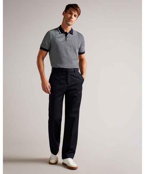 Ted Baker(テッドベーカー)の「TAIGAA 半袖 ストライプ パネル ポロシャツ(ポロシャツ・メンズ・マルーン/ネイビー・3/4/5/1/2)」の9枚目の写真