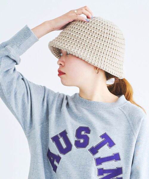 le.coeur blanc（ルクールブラン）の「ラムウールバケットハット（ハット・レディース・ベージュ/ブラック・FREE）」の5枚目の写真