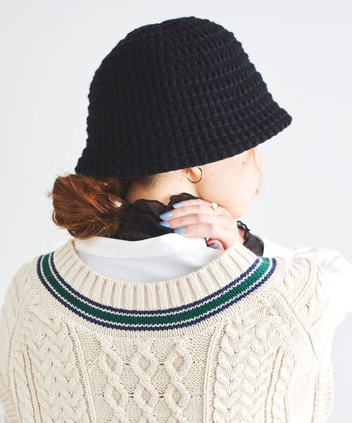 le.coeur blanc（ルクールブラン）の「ラムウールバケットハット（ハット・レディース・ベージュ/ブラック・FREE）」の9枚目の写真