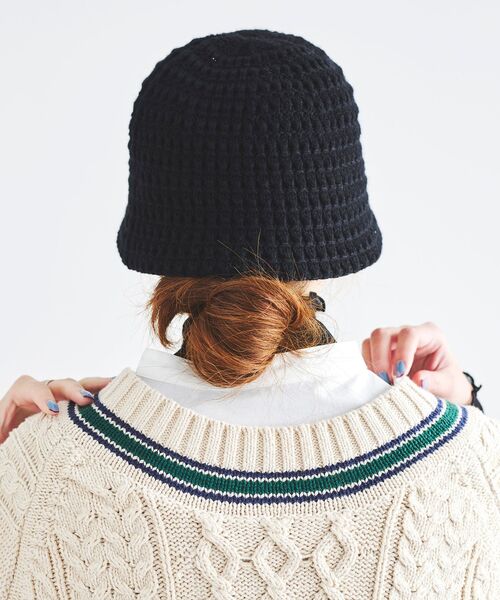 le.coeur blanc（ルクールブラン）の「ラムウールバケットハット（ハット・レディース・ベージュ/ブラック・FREE）」の12枚目の写真