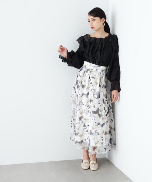 オリビアティアードプリントスカート JILLSTUART 楽天市場】【SALE／50%OFF】プリーツティアードミディスカート