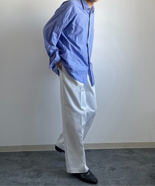 y/m by れぽすけ（イムバイレポスケ）の「2タックグルカチノ（チノパンツ・メンズ・ホワイト/ベージュ・S/M/L/XL/XS）」の8枚目の写真