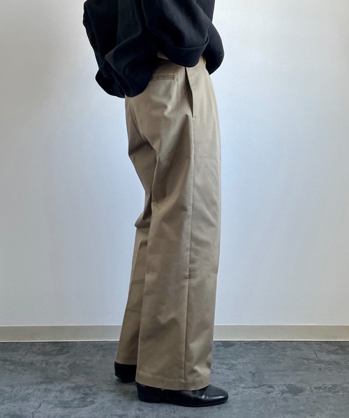 y/m by れぽすけ（イムバイレポスケ）の「2タックグルカチノ（チノパンツ・メンズ・ホワイト/ベージュ・S/M/L/XL/XS）」の15枚目の写真
