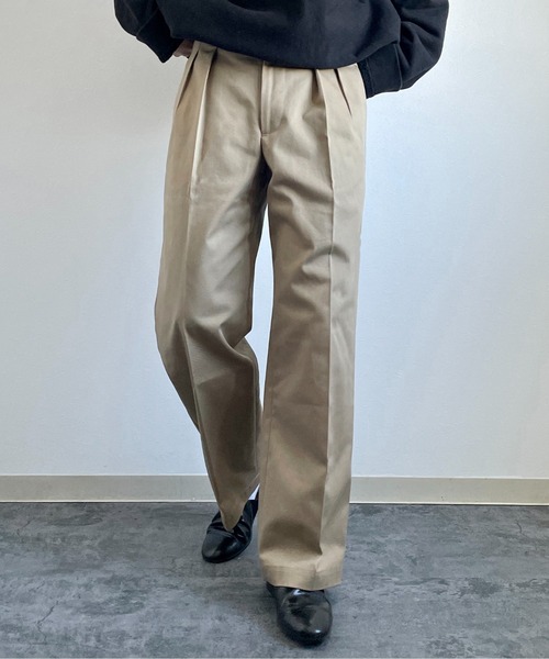 y/m by れぽすけ（イムバイレポスケ）の「2タックグルカチノ（チノパンツ・メンズ・ホワイト/ベージュ・S/M/L/XL/XS）」の17枚目の写真