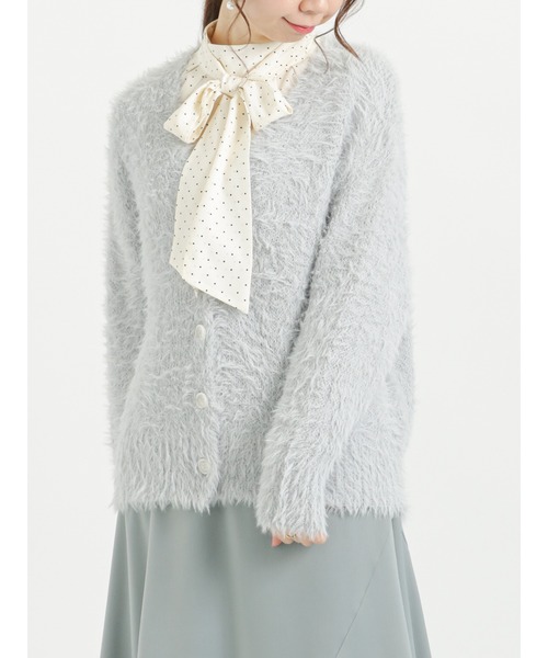 Te chichi(テチチ)の「シャギーカーディガン(カーディガン/ボレロ・レディース・ベージュ/グレー/チャコール・フリ-)」の2枚目の写真