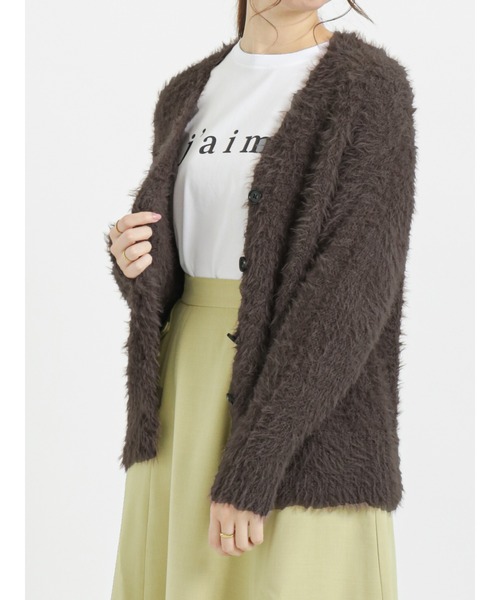 Te chichi(テチチ)の「シャギーカーディガン(カーディガン/ボレロ・レディース・ベージュ/グレー/チャコール・フリ-)」の3枚目の写真