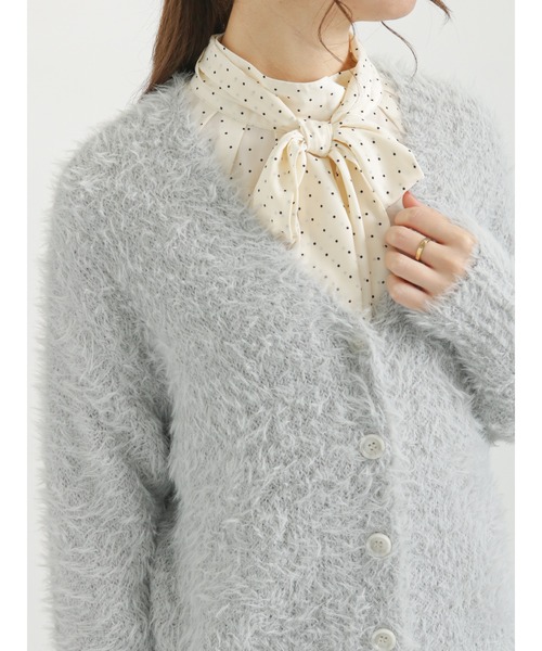 Te chichi(テチチ)の「シャギーカーディガン(カーディガン/ボレロ・レディース・ベージュ/グレー/チャコール・フリ-)」の6枚目の写真