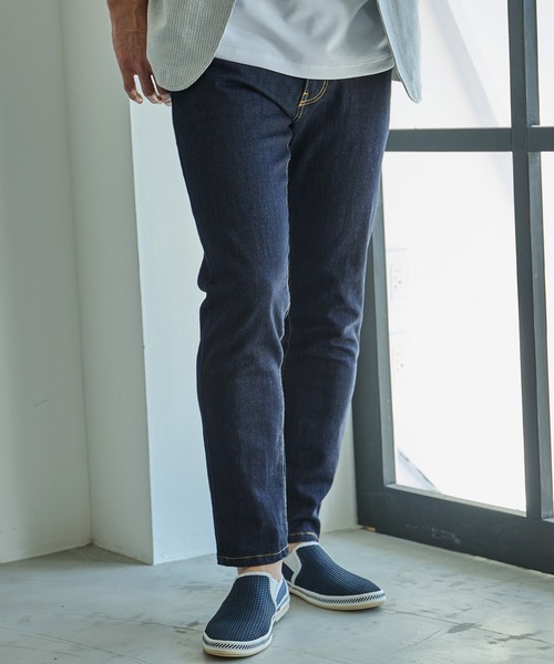UNION STATION（ユニオンステーション）の「エアレットデニム5ポケットパンツ（デニムパンツ・メンズ・ネイビー/ブルー・S/M/L/LL）」の5枚目の写真