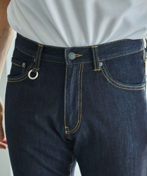 UNION STATION（ユニオンステーション）の「エアレットデニム5ポケットパンツ（デニムパンツ・メンズ・ネイビー/ブルー・S/M/L/LL）」の9枚目の写真