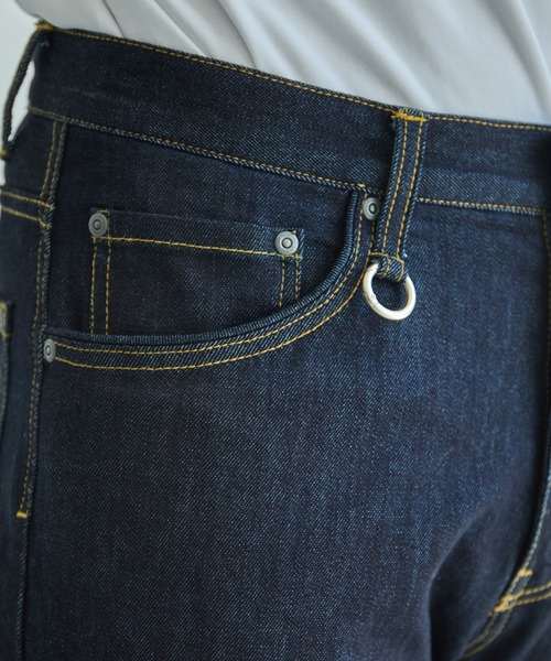 UNION STATION（ユニオンステーション）の「エアレットデニム5ポケットパンツ（デニムパンツ・メンズ・ネイビー/ブルー・S/M/L/LL）」の10枚目の写真
