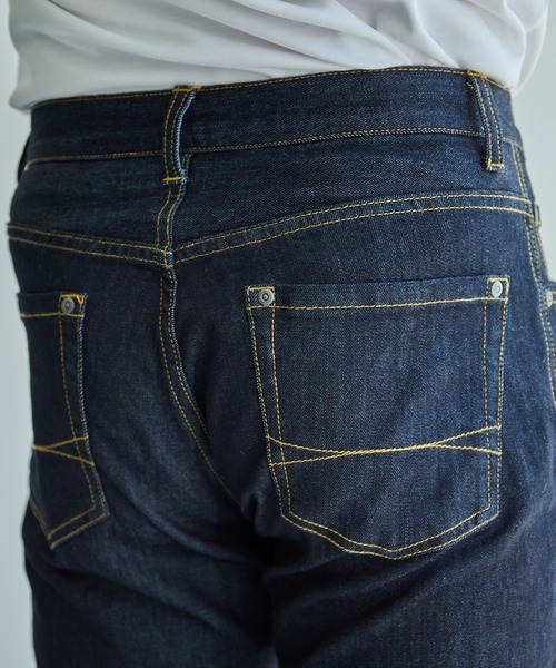 UNION STATION（ユニオンステーション）の「エアレットデニム5ポケットパンツ（デニムパンツ・メンズ・ネイビー/ブルー・S/M/L/LL）」の11枚目の写真