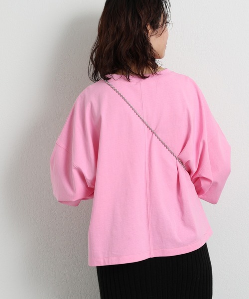 CIAOPANIC TYPY（チャオパニックティピー）の「【新色追加】【ZOZOTOWN限定】ボリュームスリーブTee（Tシャツ/カットソー・レディース・ピンク/イエロー/オフホワイト/チャコールグレー/ネイビー/アイボリー/グレー・ONE SIZE）」の9枚目の写真