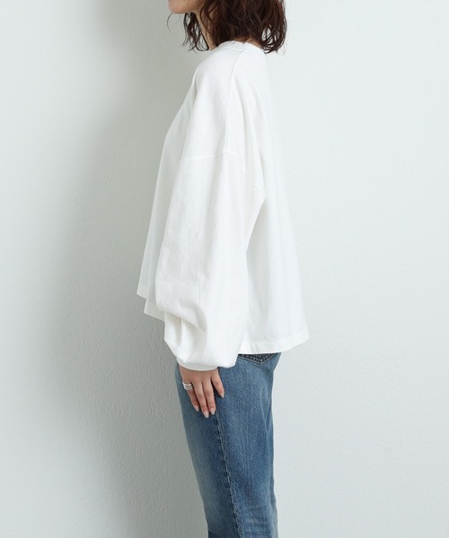 CIAOPANIC TYPY（チャオパニックティピー）の「【新色追加】【ZOZOTOWN限定】ボリュームスリーブTee（Tシャツ/カットソー・レディース・ピンク/イエロー/オフホワイト/チャコールグレー/ネイビー/アイボリー/グレー・ONE SIZE）」の18枚目の写真