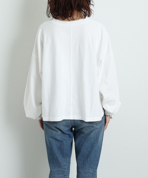 CIAOPANIC TYPY（チャオパニックティピー）の「【新色追加】【ZOZOTOWN限定】ボリュームスリーブTee（Tシャツ/カットソー・レディース・ピンク/イエロー/オフホワイト/チャコールグレー/ネイビー/アイボリー/グレー・ONE SIZE）」の19枚目の写真