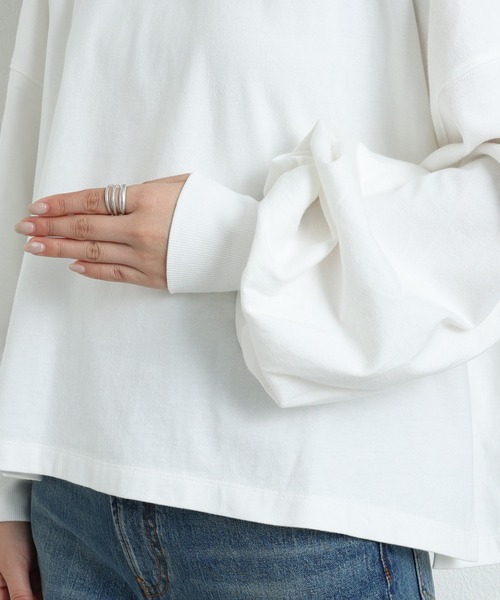 CIAOPANIC TYPY（チャオパニックティピー）の「【新色追加】【ZOZOTOWN限定】ボリュームスリーブTee（Tシャツ/カットソー・レディース・ピンク/イエロー/オフホワイト/チャコールグレー/ネイビー/アイボリー/グレー・ONE SIZE）」の22枚目の写真