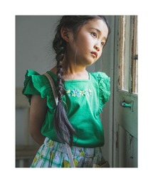 BeBe | BeBe/レースフリルお花刺繍Tシャツ(90~140cm)(Tシャツ/カットソー)