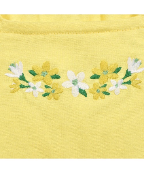 BeBe（ベベ）の「BeBe/レースフリルお花刺繍Tシャツ(90~140cm)（Tシャツ/カットソー・キッズ・イエロー/グリーン・120/90/140/110/100/130）」の16枚目の写真