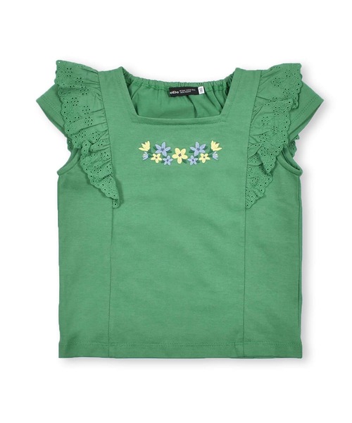 BeBe（ベベ）の「BeBe/レースフリルお花刺繍Tシャツ(90~140cm)（Tシャツ/カットソー・キッズ・イエロー/グリーン・120/90/140/110/100/130）」の11枚目の写真